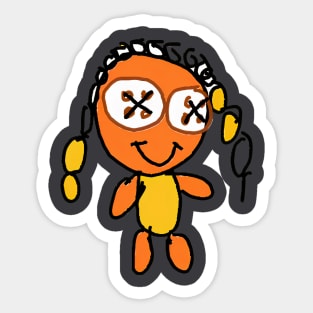 Niña ojos de botón - pashones Sticker